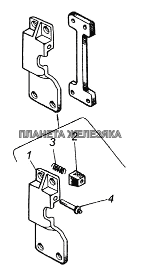 Фиксатор замка правый/левый в сборе КамАЗ-6522