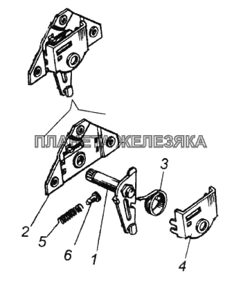 Привод замка двери правый/левый в сборе КамАЗ-6522