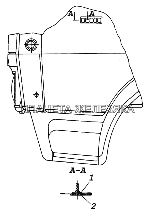 Установка бокового знака КамАЗ-6522