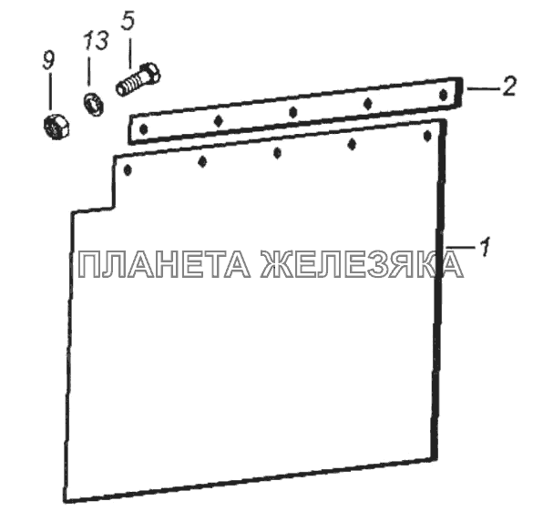 Установка брызговиков КамАЗ-6522