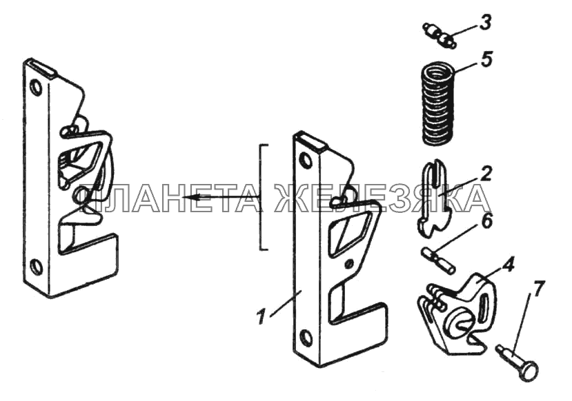 Замок панели КамАЗ-6522