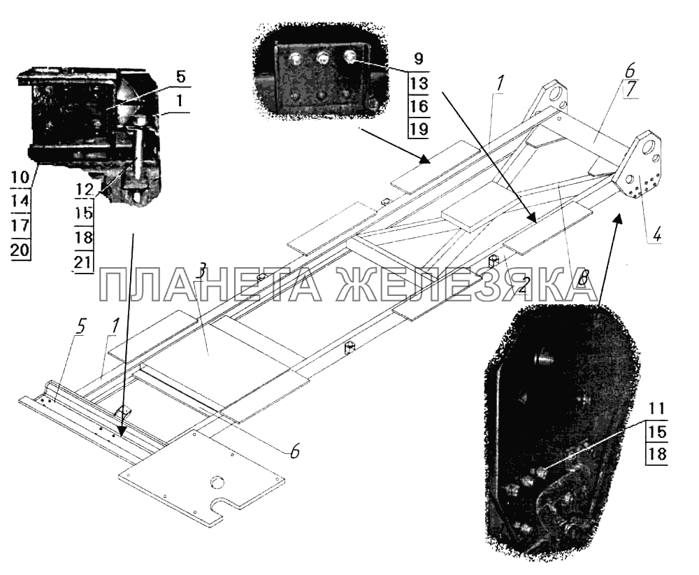 Надрамник КамАЗ-6522