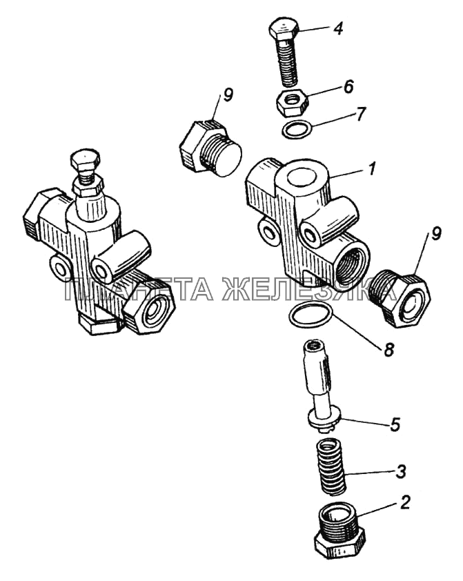 Клапан ограничительный КамАЗ-6522