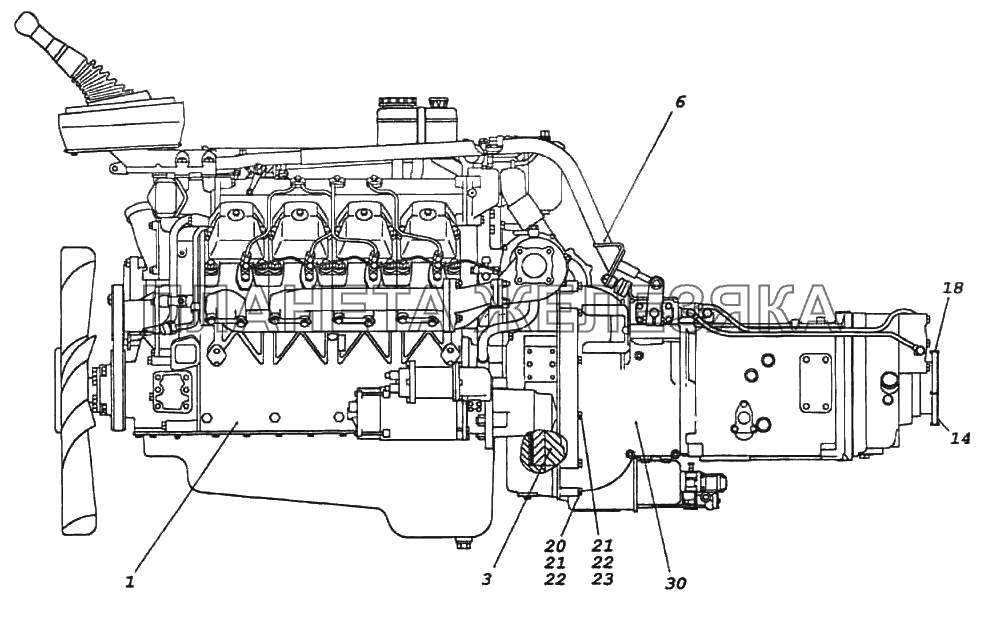 Агрегат силовой КамАЗ-6522