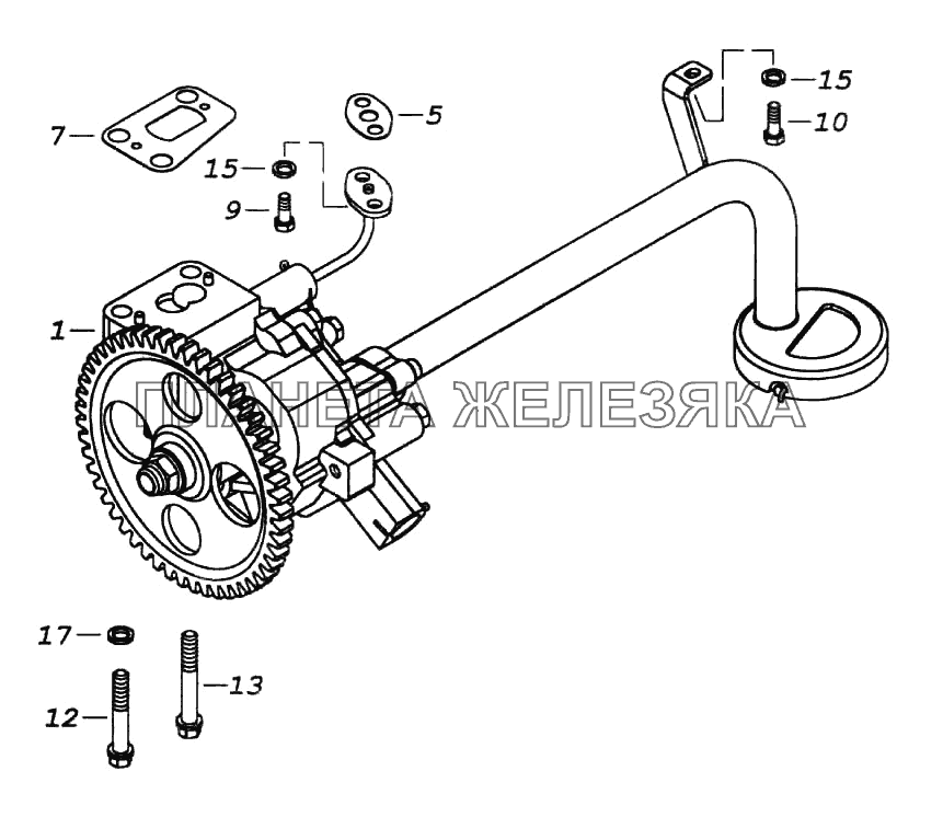 Установка масляного насоса КамАЗ-6522