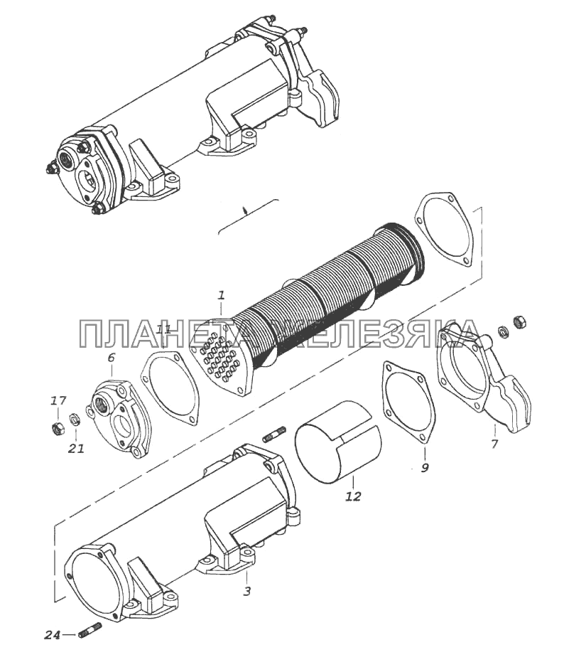 Теплообменник масляный КамАЗ-6522