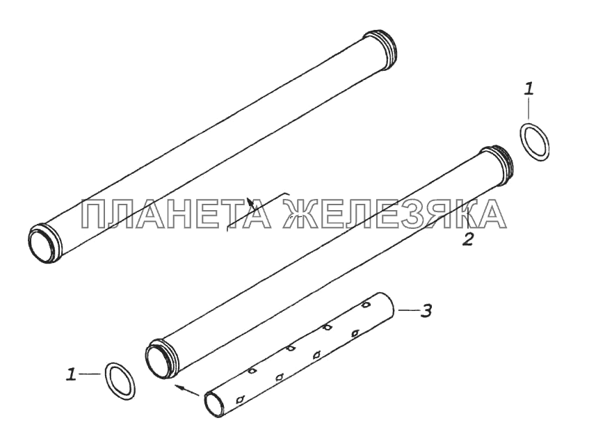Трубка сапуна с втулкой КамАЗ-6522