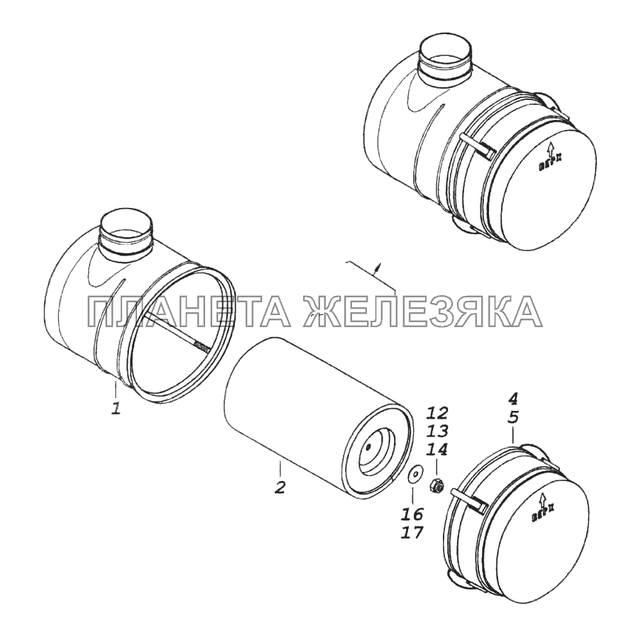 Фильтр воздушный КамАЗ-6522