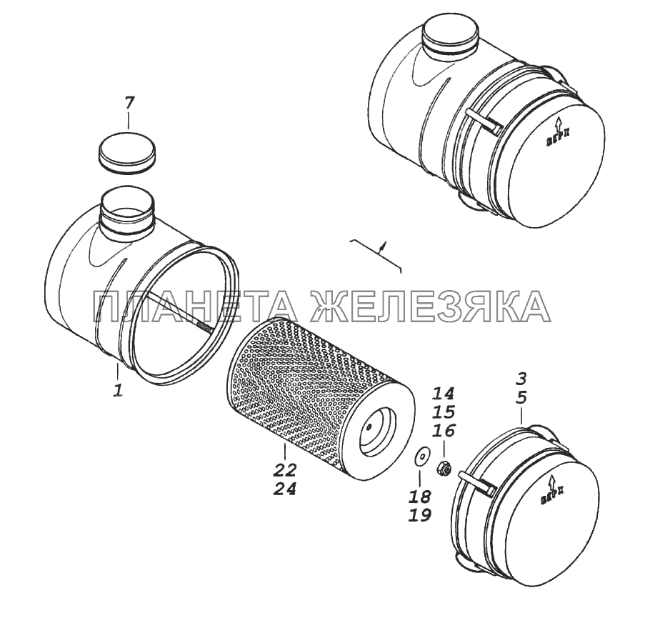 Фильтр воздушный КамАЗ-6522
