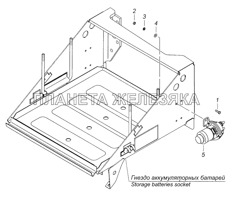 5320-3737001-01 Установка малогабаритного выключателя массы КамАЗ-65226