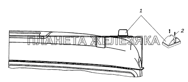 53229-3738002-85 Установка габаритных фонарей КамАЗ-65226