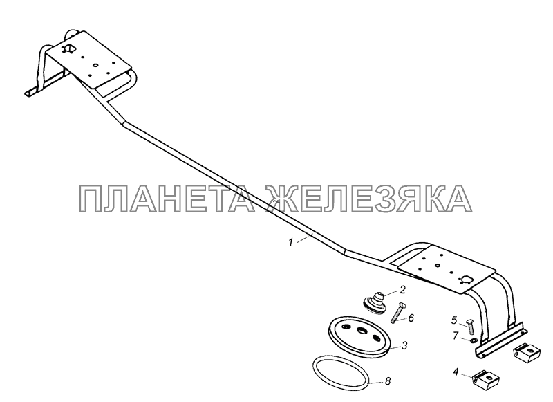 53229-8212410 Установка проблесковых маяков КамАЗ-65226