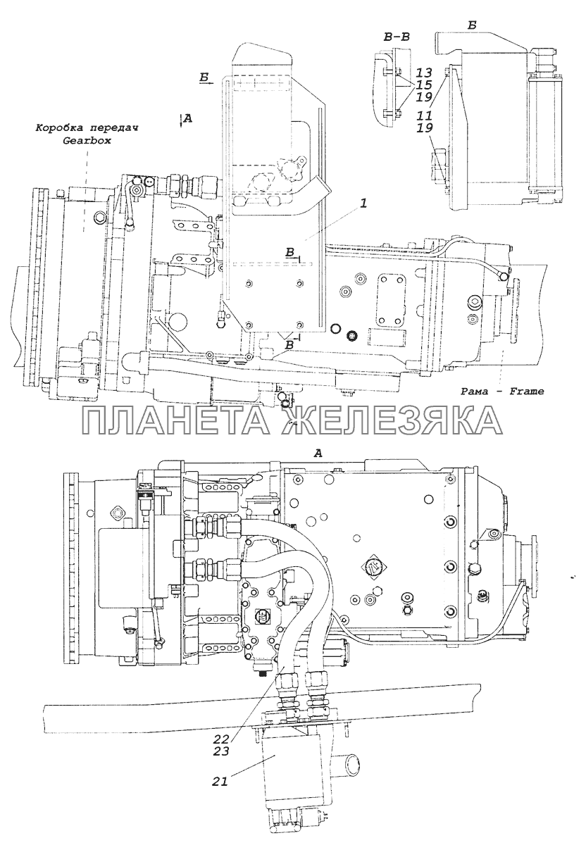 65226-1714005 Установка теплообменника КамАЗ-65226