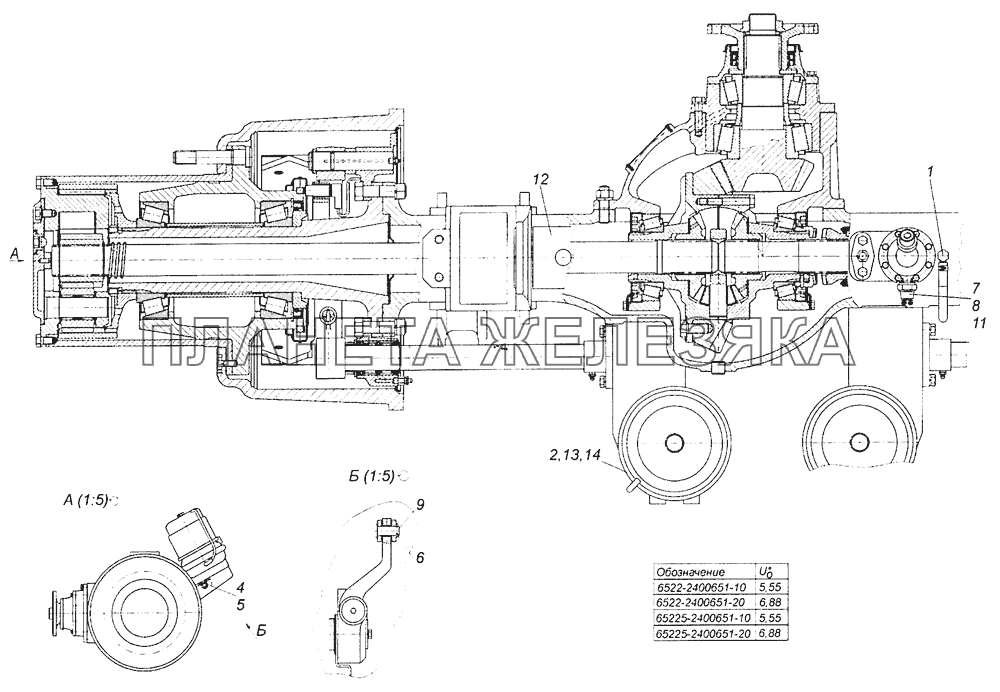 6522-2400651-10 Мост задний КамАЗ-65226