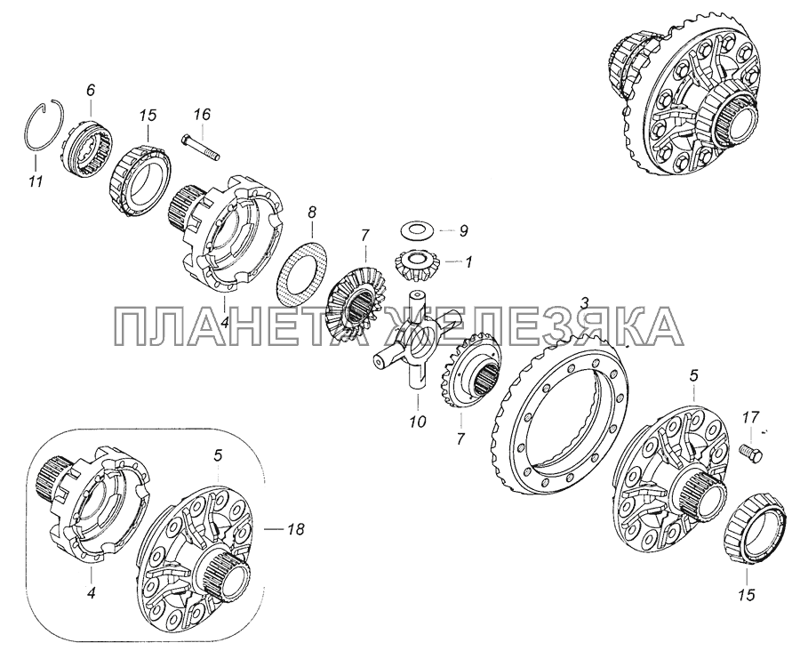 6520-2403011-10 Дифференциал моста заднего КамАЗ-65226