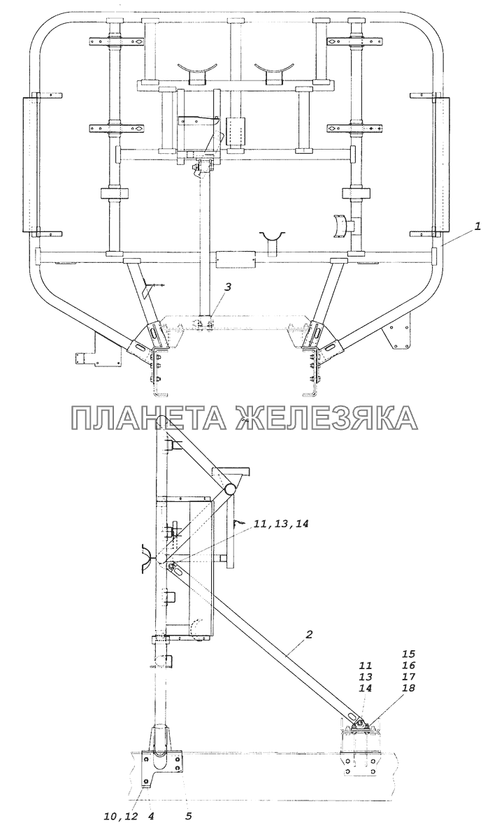 6522-2815003-99 Установка защитного ограждения КамАЗ-65226