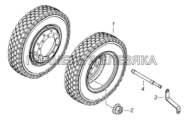 6522-3101003-40 Установка сдвоенных колёс КамАЗ-65226