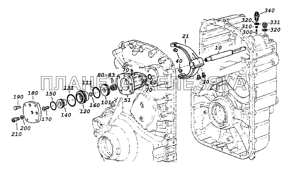 Пневматическое переключение передач КамАЗ-65226