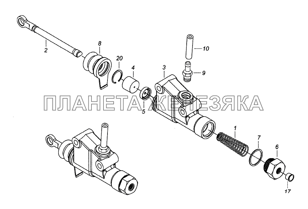 Главный цилиндр управления сцеплением КамАЗ-65226