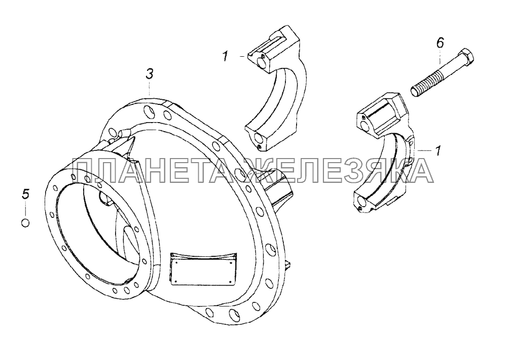 Картер редуктора заднего моста КамАЗ-65226