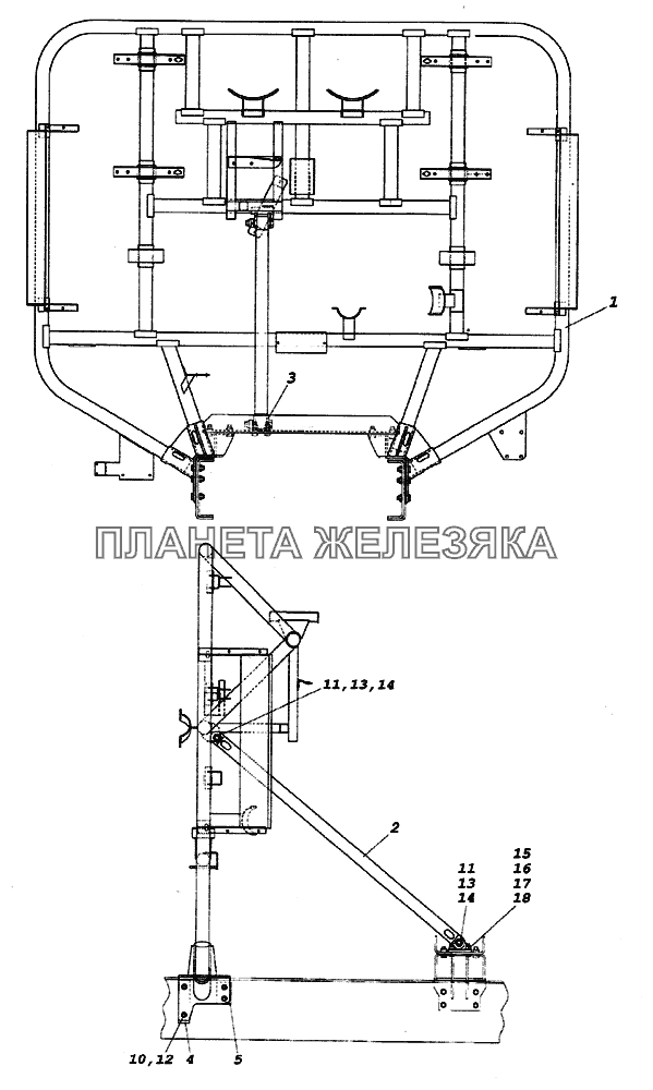 Установка защитного ограждения КамАЗ-65226