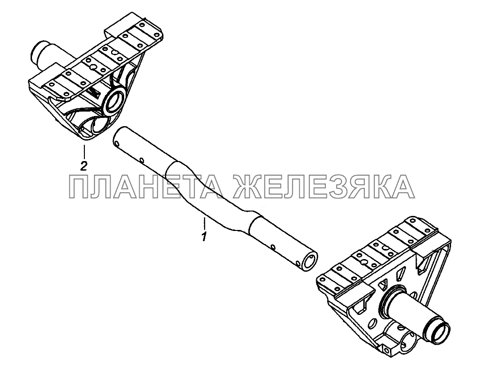 Кронштейн балансира с осью КамАЗ-65226