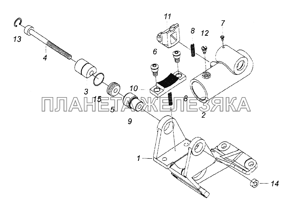 Корпус колонки с кронштейном рулевого управления КамАЗ-65226