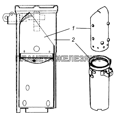 Труба наливная топливного бака с выдвижной трубой в сборе КамАЗ-6540