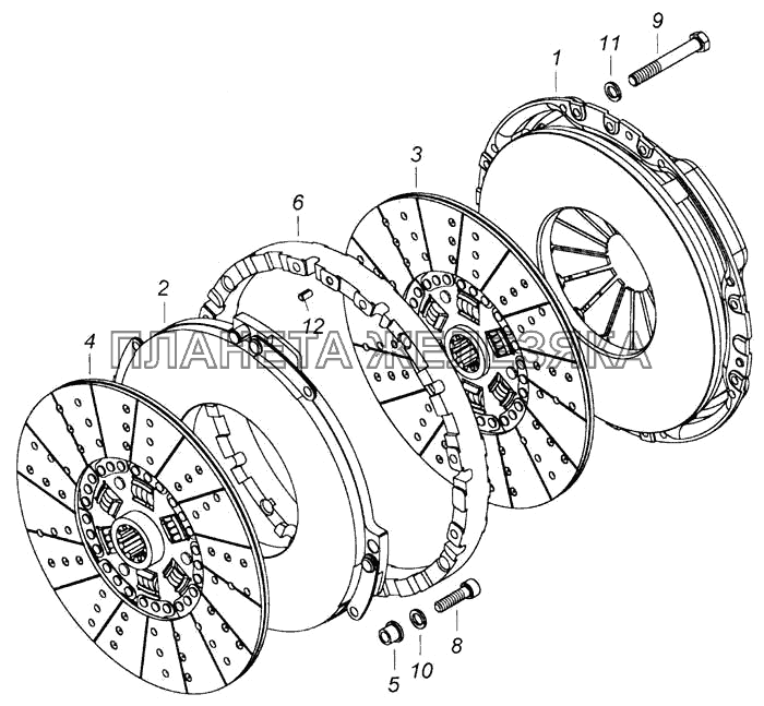 Сцепление в сборе КамАЗ-6540