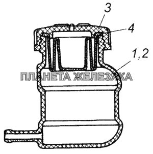 Бачок главного цилиндра привода сцепления в сборе КамАЗ-6540