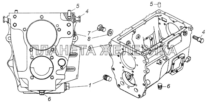 Картер коробки передач в сборе КамАЗ-6540