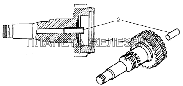Вал первичный коробки передач с втулкой в сборе КамАЗ-6540