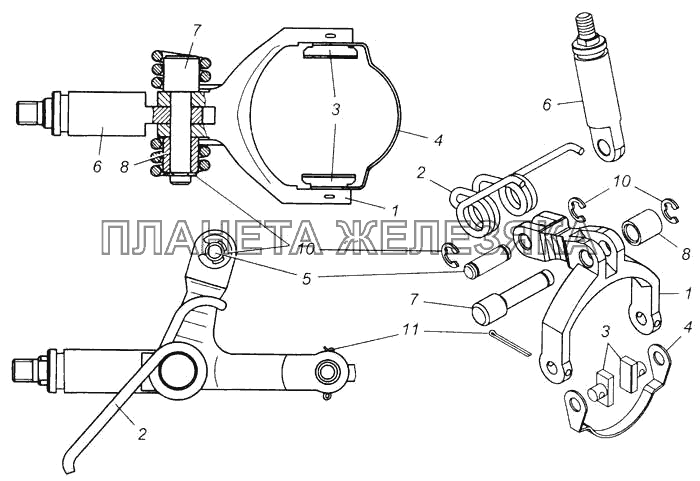 Вилка блокировки в сборе КамАЗ-6540