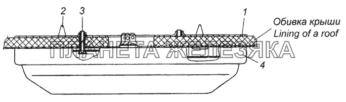 Установка плафонов КамАЗ-6540 Установка плафонов КамАЗ-6540