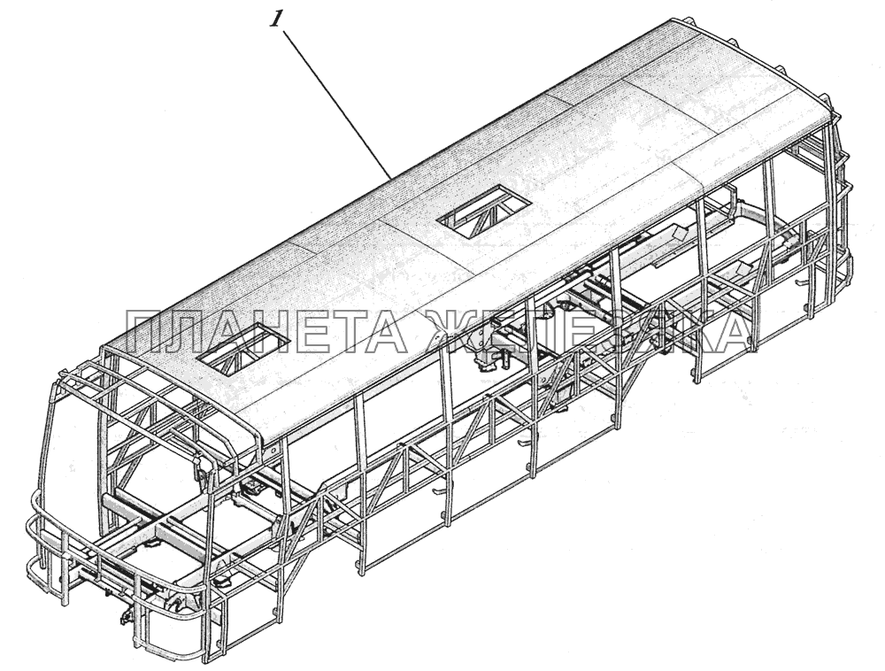  Кузов обшитый 4238-5000024, 4238-01-5000024 КАВЗ-4238 