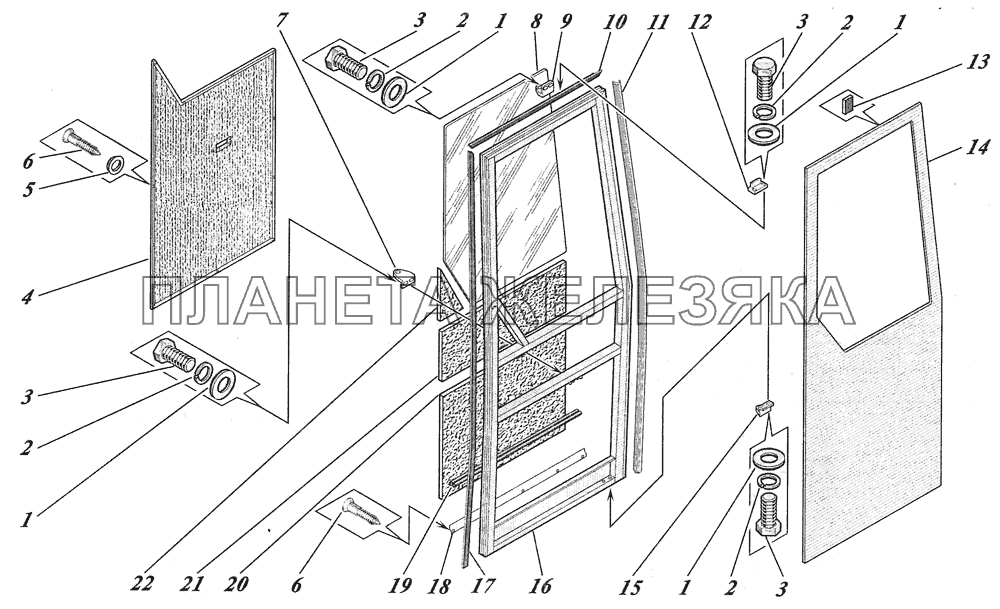  Дверь передняя 4230-6100010-20 КАВЗ-4238 