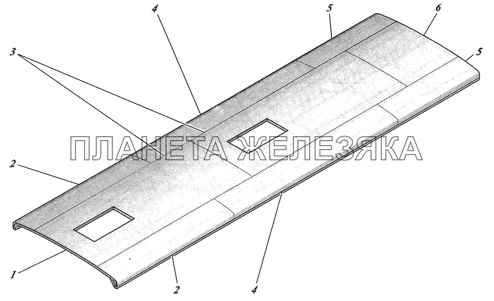  Крыша с панелями 4238-5700010 КАВЗ-4238 