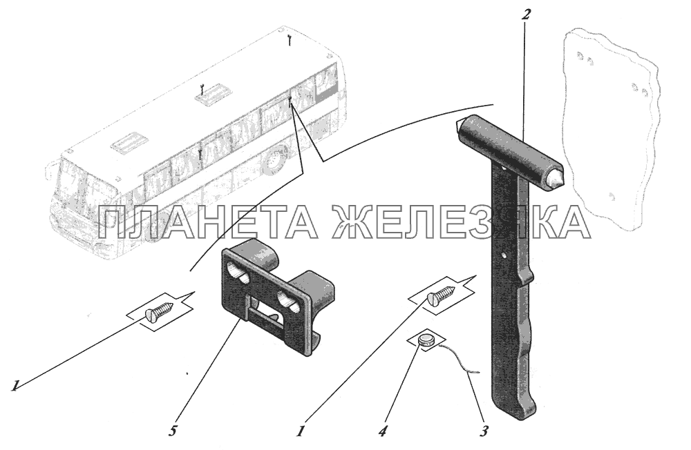  Установка аварийных молотков 4238-8207002 КАВЗ-4238 