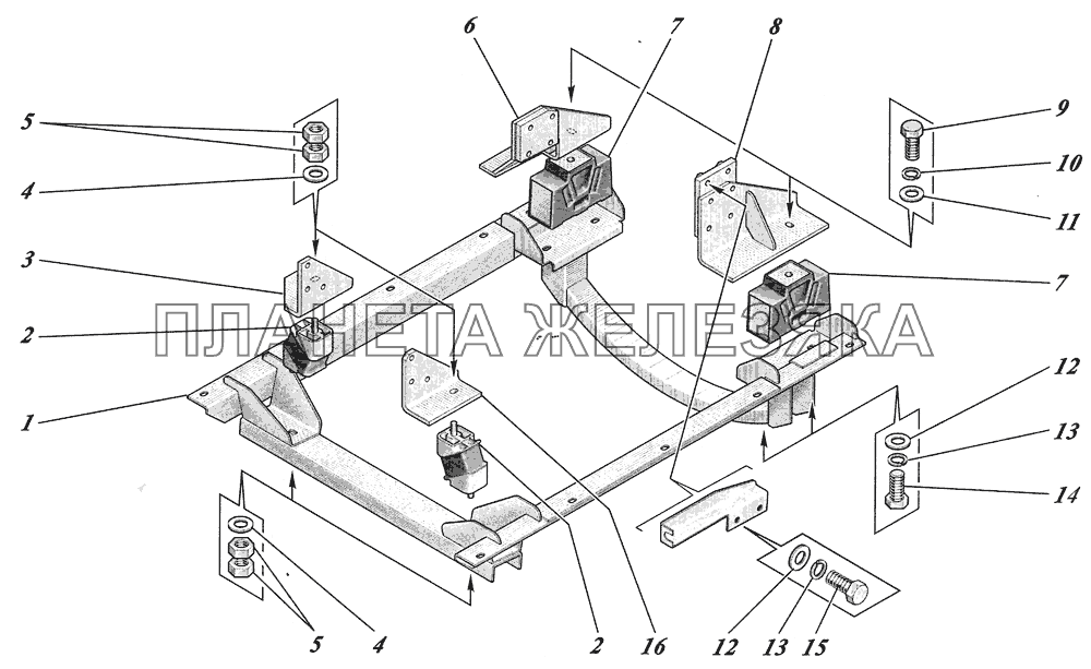  Силовой агрегат 4238-1000250 КАВЗ-4238 