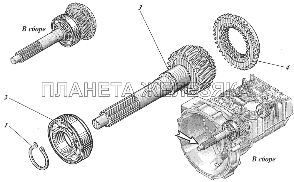  Коробка передач ZF6S700ВО 1351001017 КАВЗ-4238 