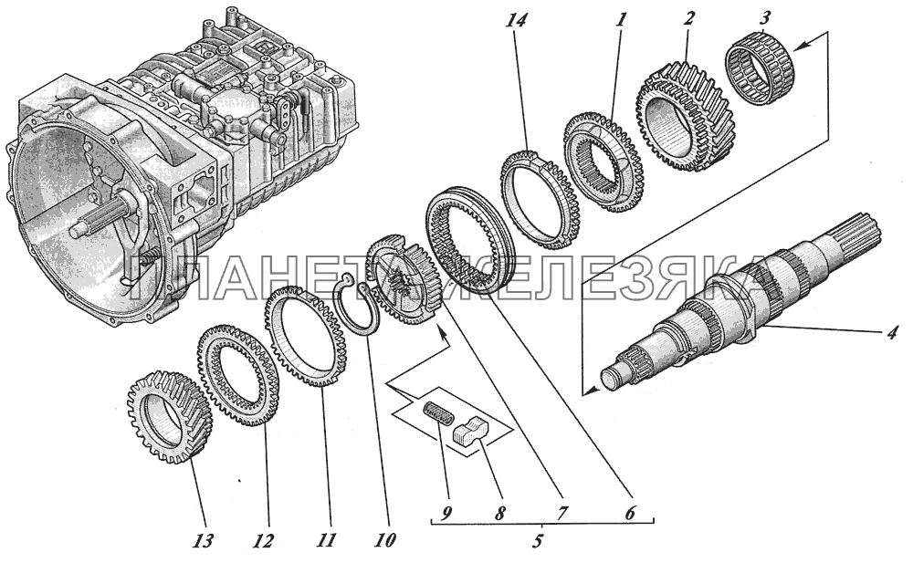  Коробка передач ZF6S700ВО 1351001017 КАВЗ-4238 