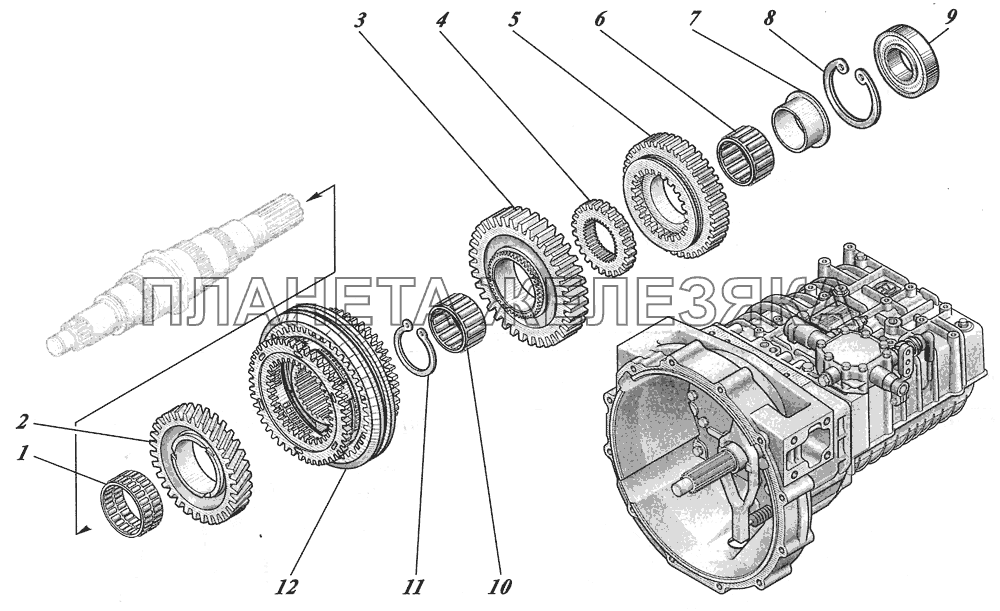  Коробка передач ZF6S700ВО 1351001017 КАВЗ-4238 