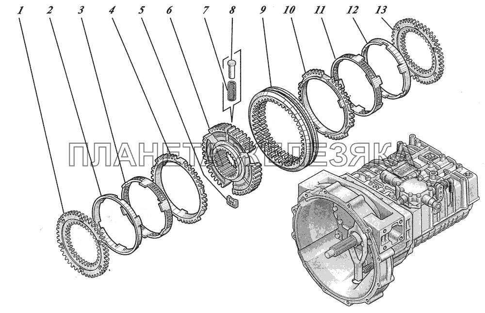  Коробка передач ZF6S700ВО 1351001017 КАВЗ-4238 