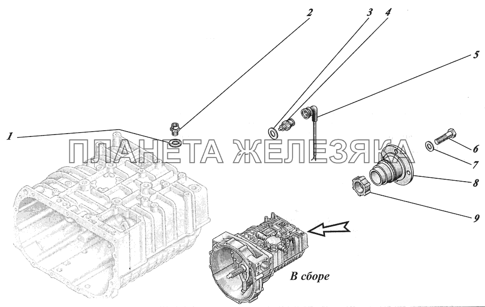  Коробка передач ZF6S700ВО 1351001017 КАВЗ-4238 