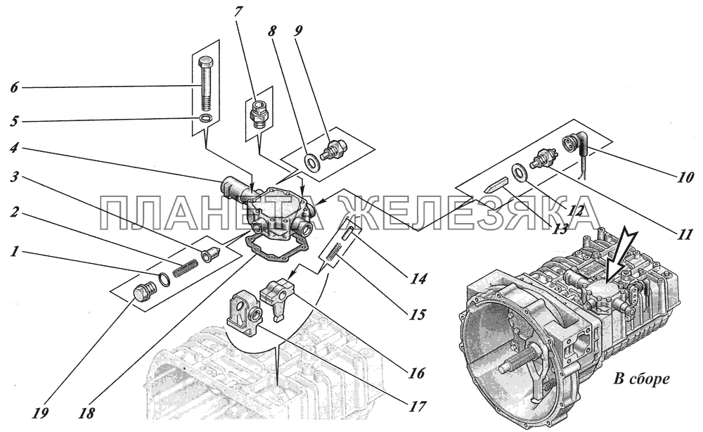  Коробка передач ZF6S700ВО 1351001017 КАВЗ-4238 