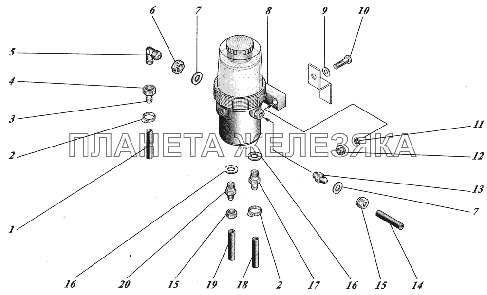  Установка топливных трубопроводов 4238-1104002 КАВЗ-4238 