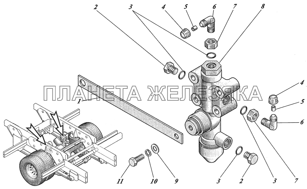  Регулятор задний правый 4238-2935090, левый 4238-2935091 КАВЗ-4238 