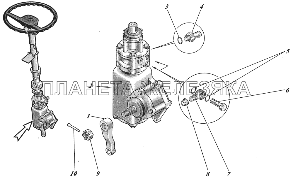  Рулевой механизм 4230-3400015 КАВЗ-4238 