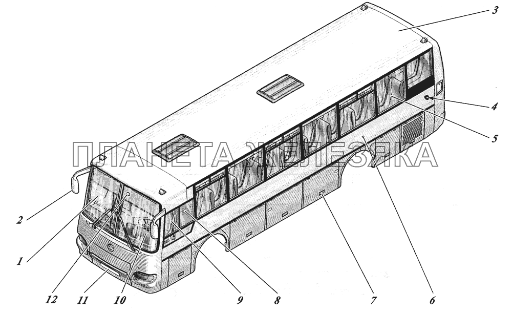  Кузов обитый с установками 4238-5000012, 4238-01-5000012 КАВЗ-4238 