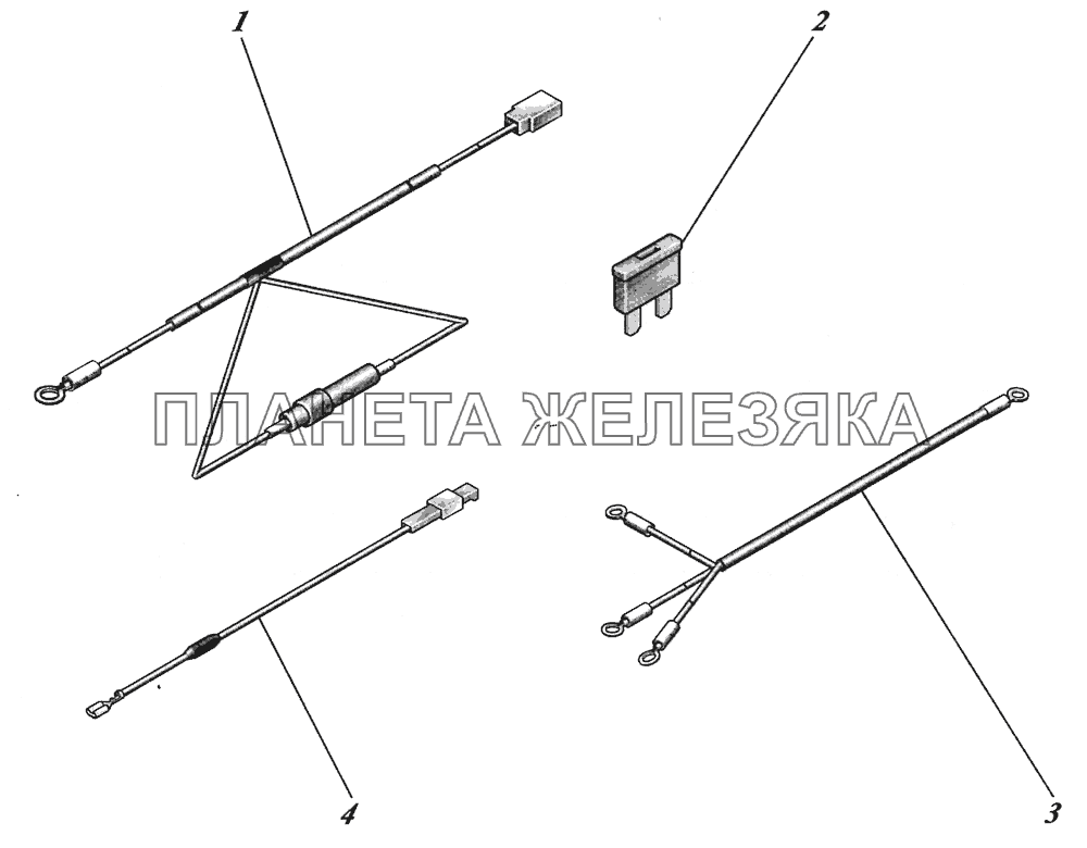  Установка дополнительных проводов 4230-3724501 КАВЗ-4238 